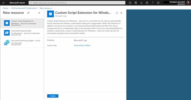 Add Custom Script Extension