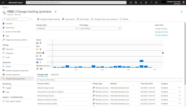 Azure Arc Server Change Tracking