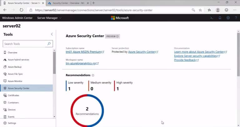 Azure Security Center Recommendations