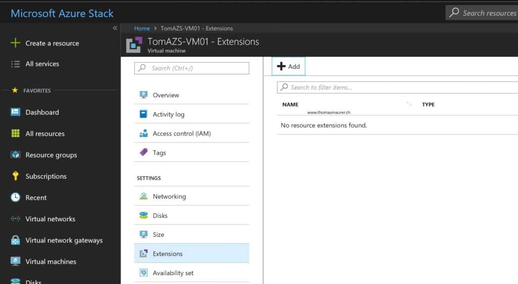 Azure Stack VM Extensions