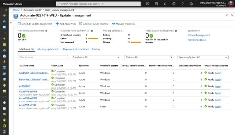 Azure Update Management Compliant Assessment