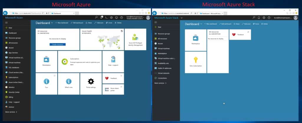 Azure vs Azure Stack