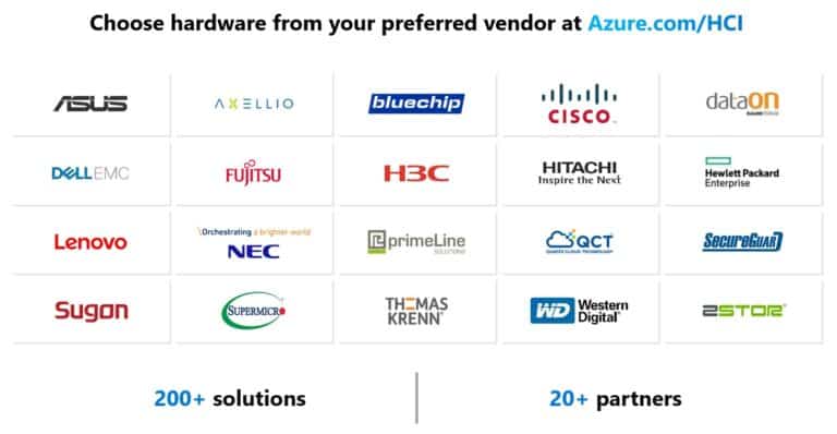 Choose hardware from your preferred vendor