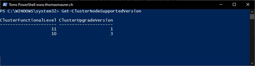 Cluster Functional Level and Cluster Upgrade Version