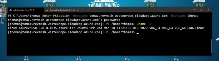 Enter-PSSession using SSH from Windows 10 to Linux