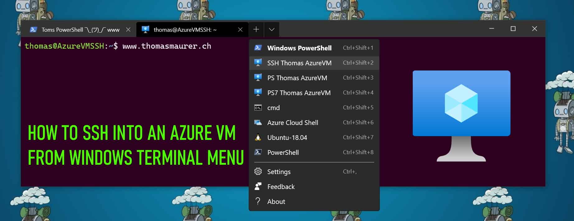 How to SSH into an Azure VM from Windows Terminal Menu