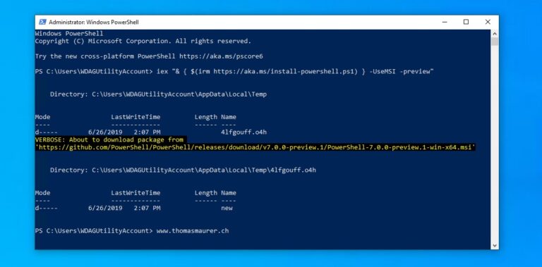 Install and Update PowerShell 7