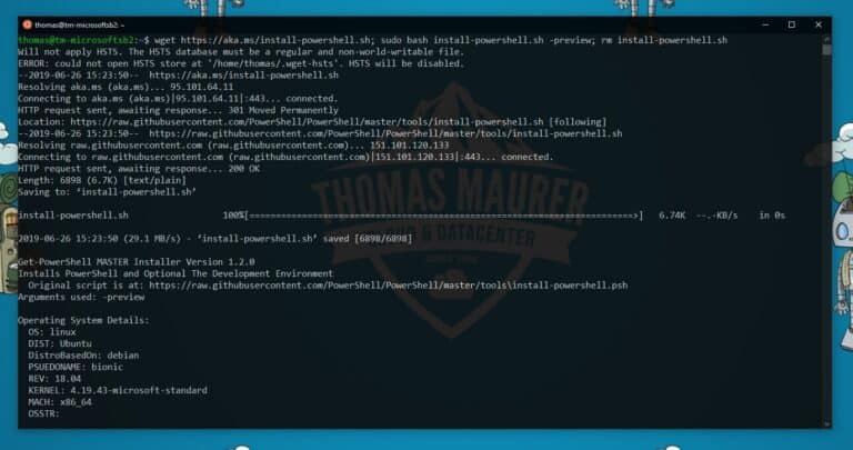 Install PowerShell 7 on Linux