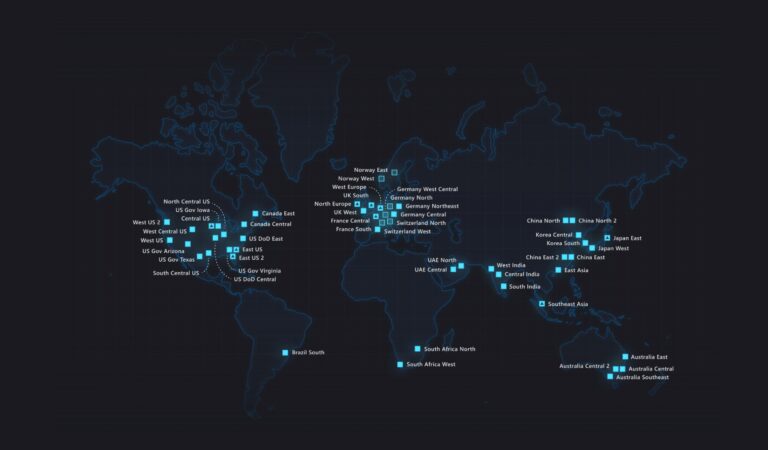 Microsoft Azure Regions Map with Swiss Azure Regions Switzerland