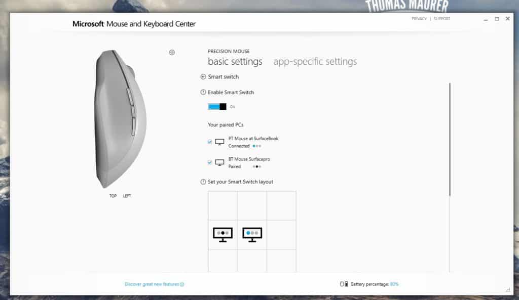 Microsoft Surface Percision Mouse Smart Switch