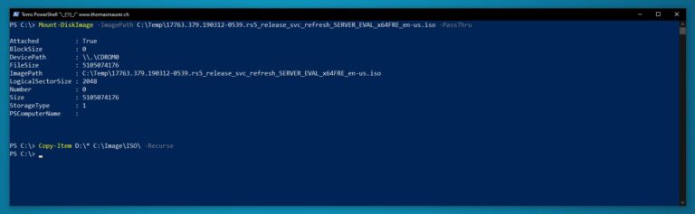 Mount ISO PowerShell