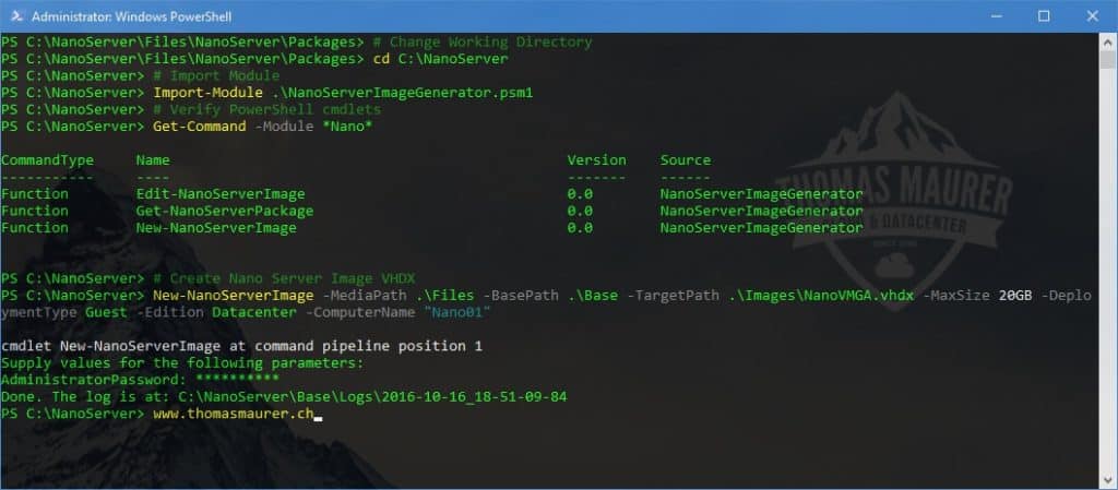 New-NanoServerImage