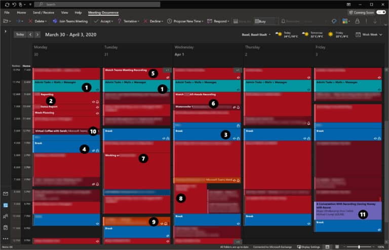 Outlook Calendar Blocking