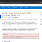 Performance Tuing Guidelines for Windows Server 2016