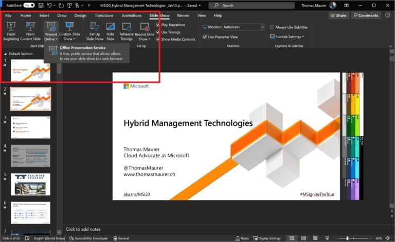 PowerPoint Present Online