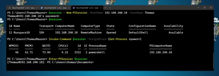 PowerShell 7 SSH Remoting