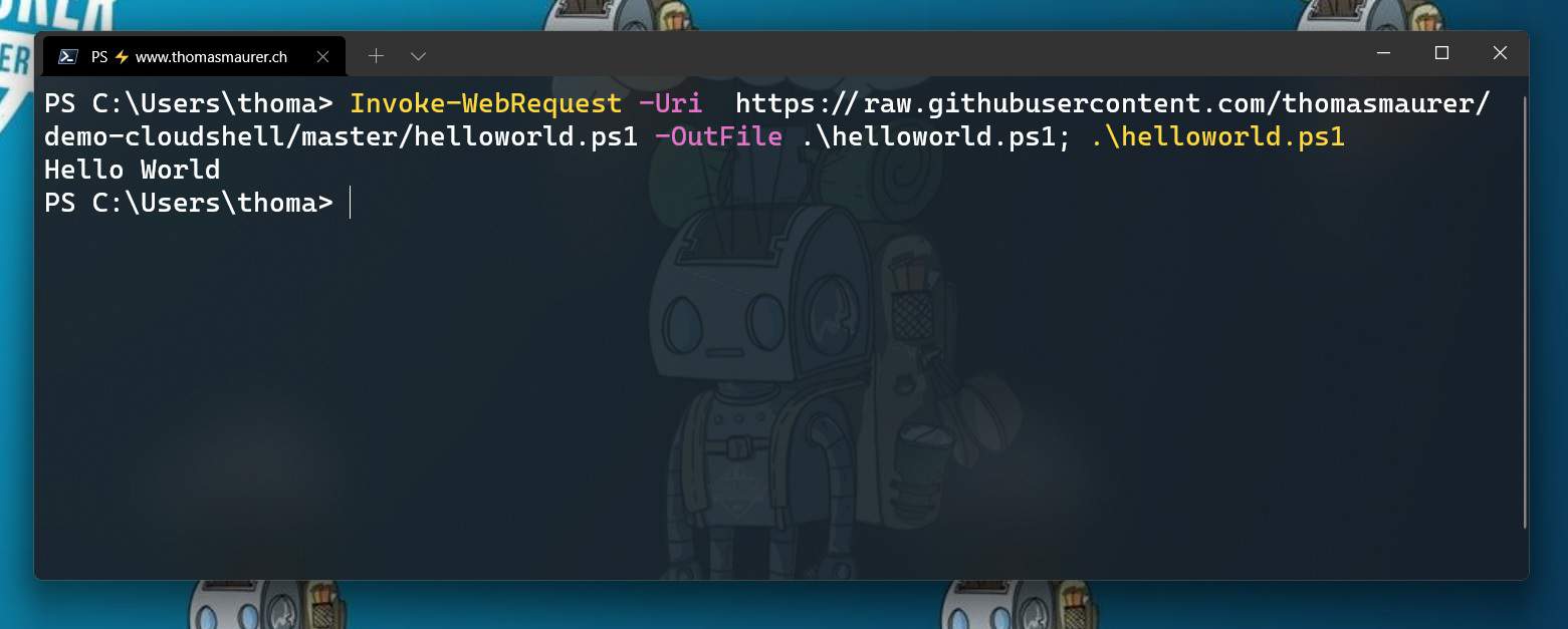 PowerShell Download script or file from GitHub