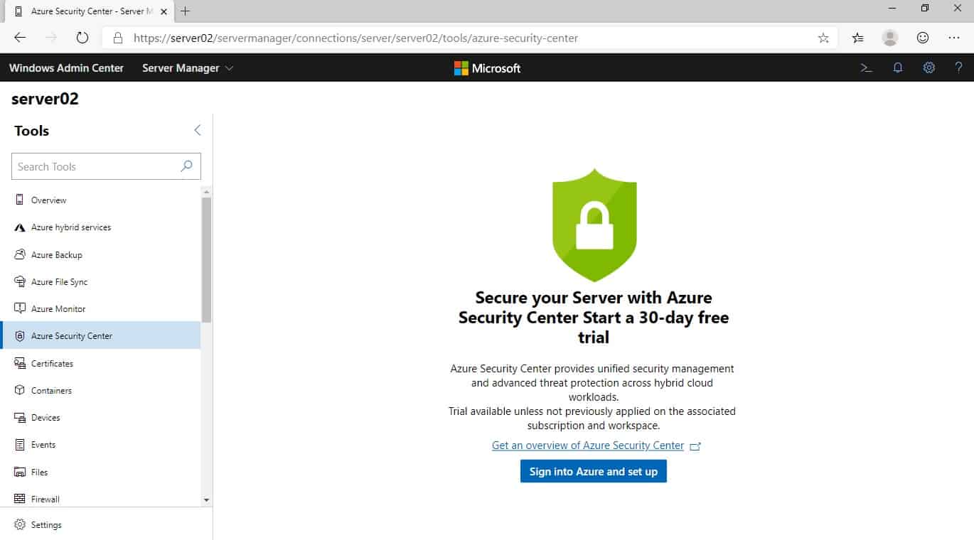 Secure your Server with Azure Security Center