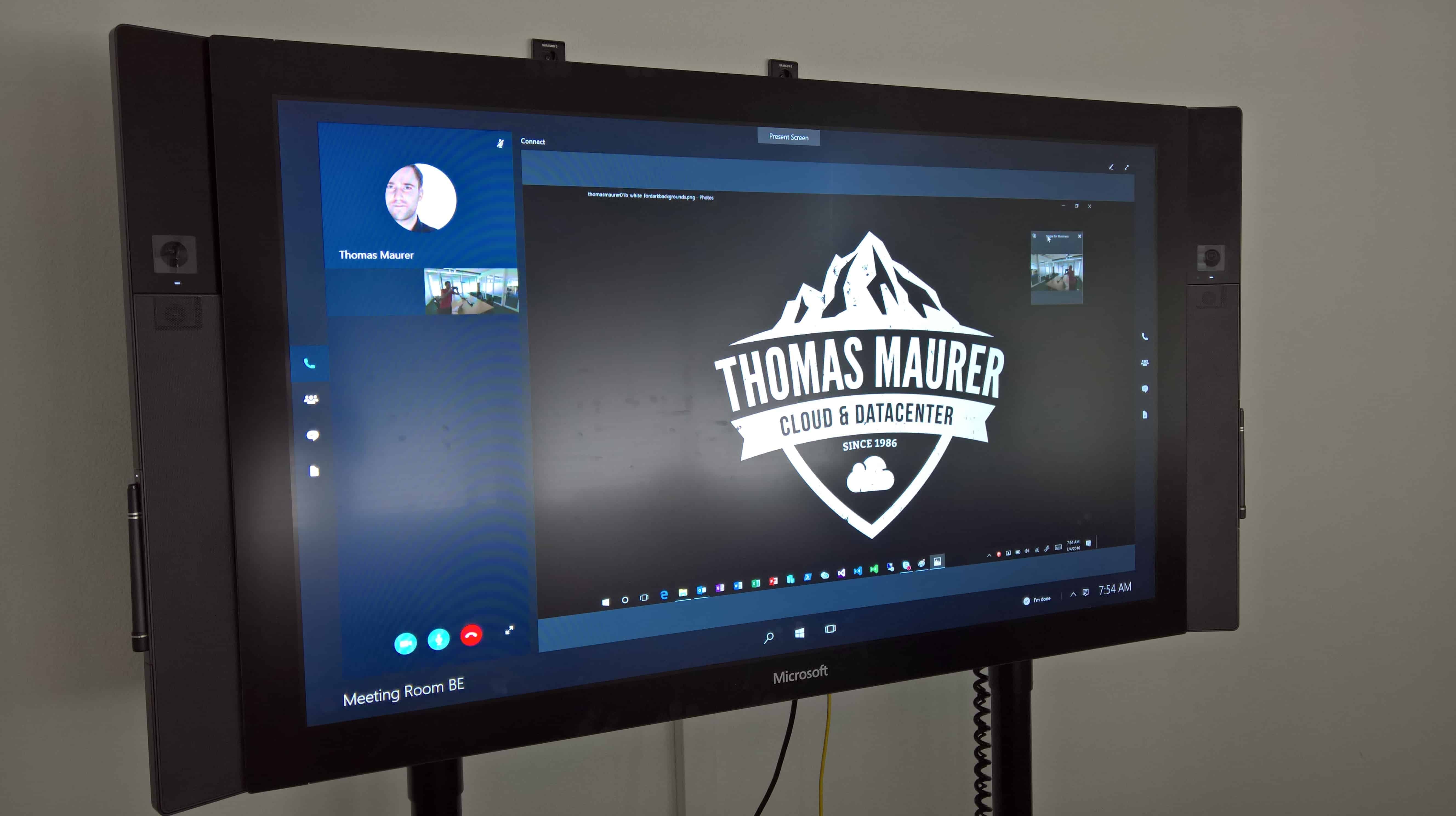 Surface Hub Skype Meeting