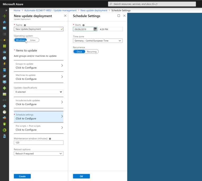 Update Azure VMs using Update Deployment