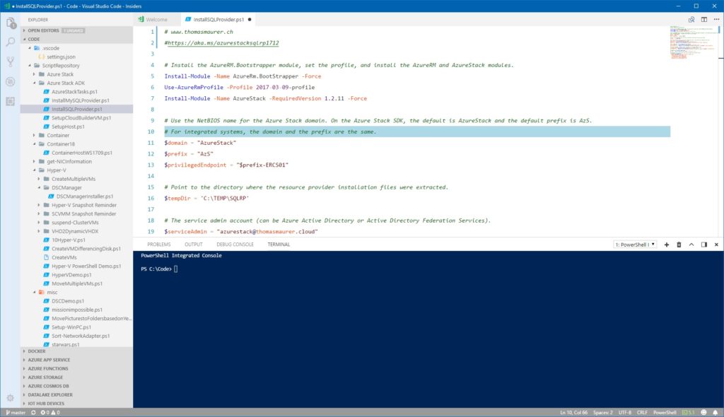 Visual Studio Code Theme PowerShell ISE