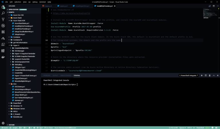 VS Code Theme Azure Contrast rainglow