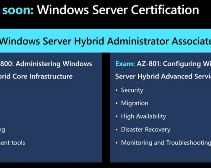 Windows Server Hybrid Administrator Associate certification