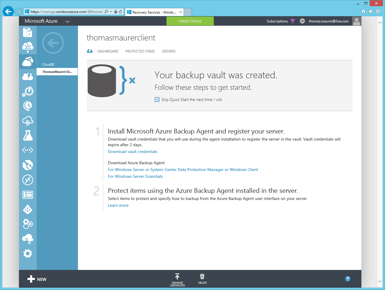 Azure Backup Agent