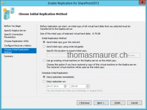 Hyper-V Replica initial replication