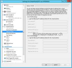 Hyper-V Replica inject Failover IP Address