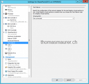 Hyper-V Replica Test Failover