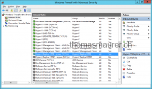 Hyper-V Replica Windows Firewall