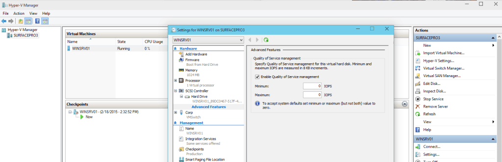 Hyper-V vNext Storage QoS