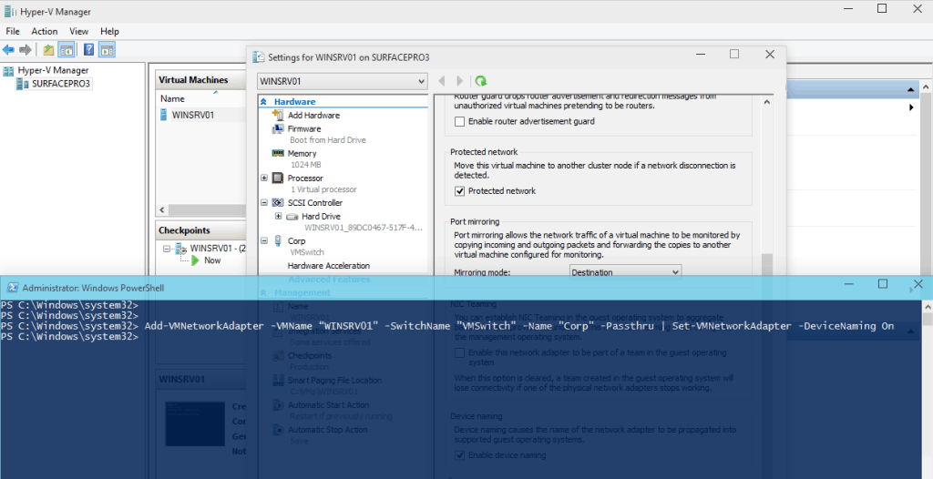 Hyper-V vNext Virtual Network Adapter Identification