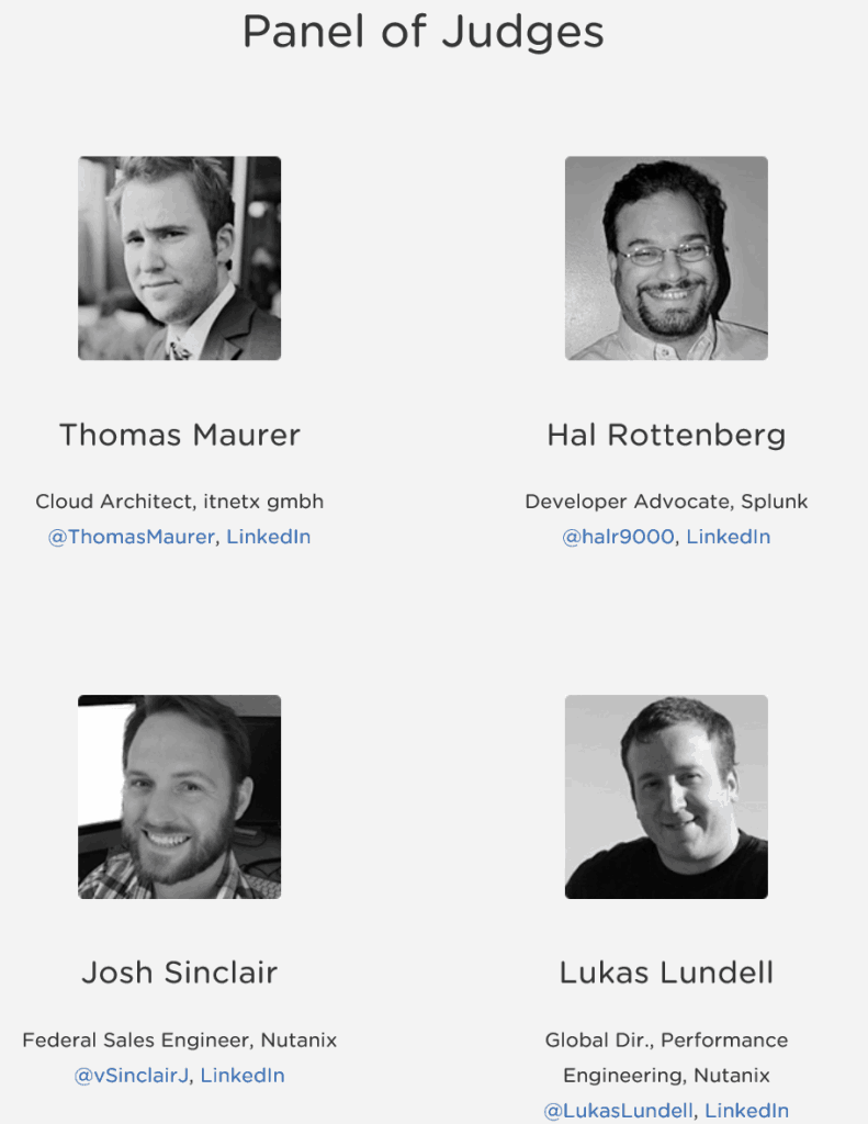 Nutanix Coding Challenge Judges