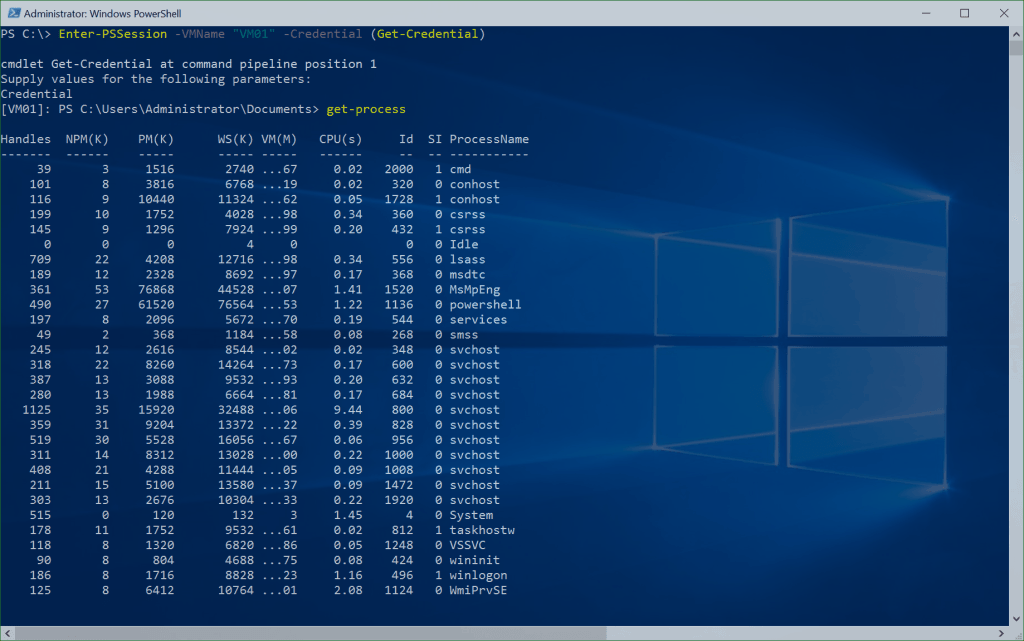 PowerShell Direct Enter-PSSession