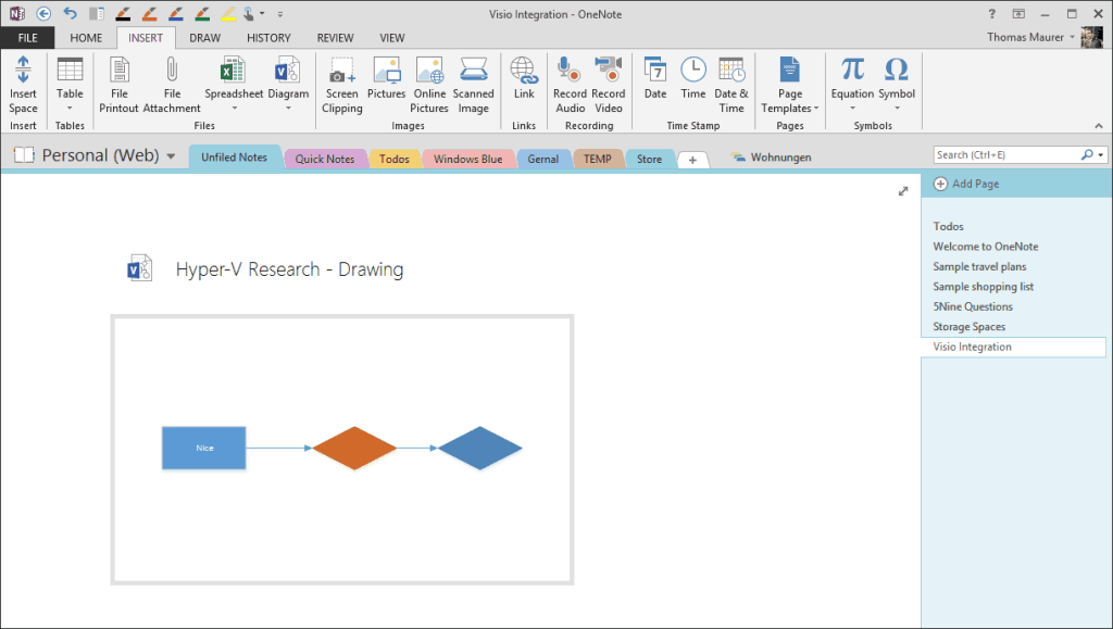 OneNote Visio Integration