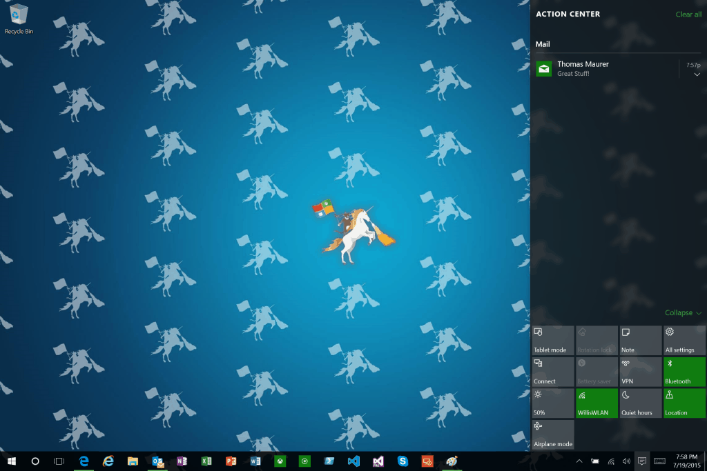 Windows 10 Action Center