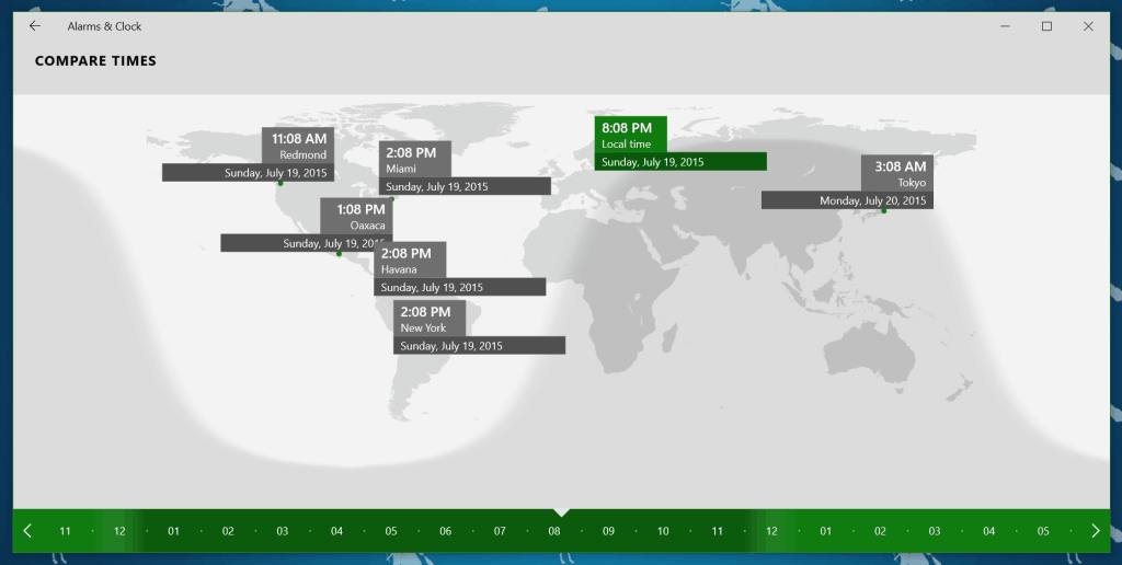 Windows 10 Alarms and Clock