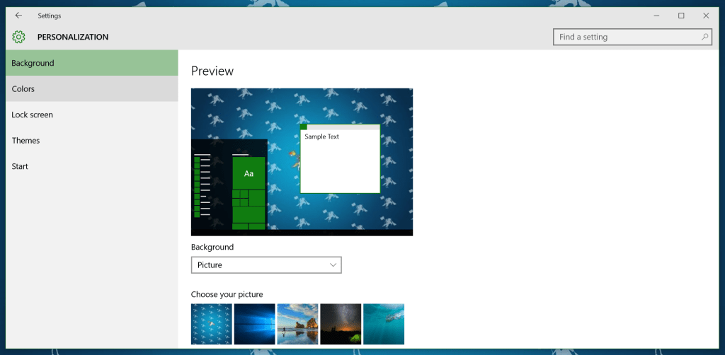 Windows 10 Personalization