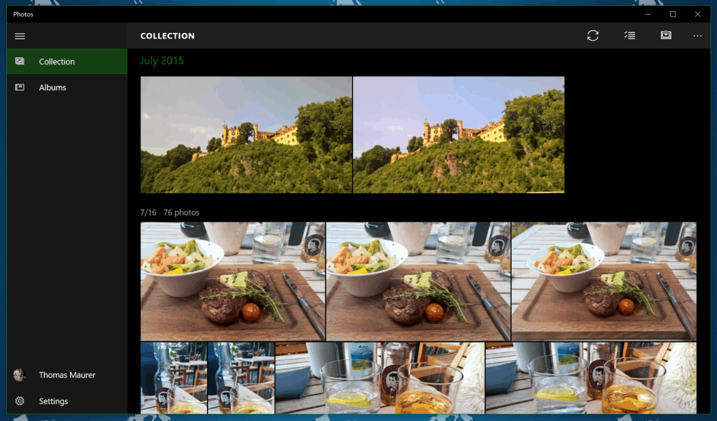 Windows 10 Photos App