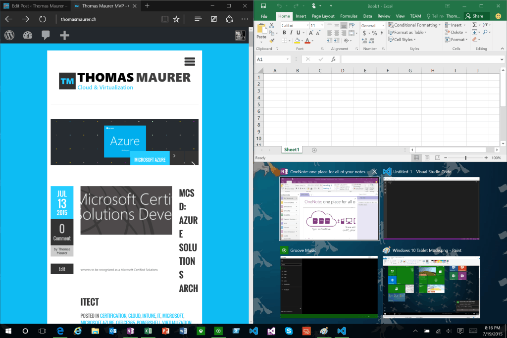 Windows 10 Snap View